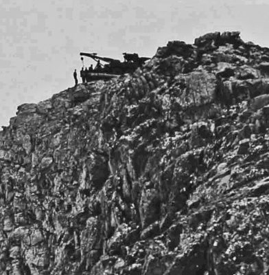 REME soldiers were brought in to help with the dismantling of the guns and their disposal over the cliff
