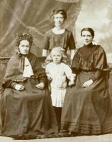 Four generations of Carrels: Helene Jane Carrel (1862-1939) with her daughter, grand-daughter and great-granddaughter