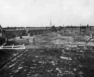 Cricket on the parade ground at Fort Regent