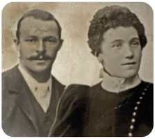 Edward James Ball (1870- ) and his widew Angelina, nee Aubert