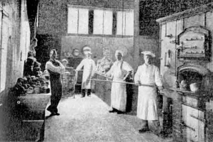 The interior of W C White's bakery