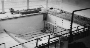 The swimming pool under construction