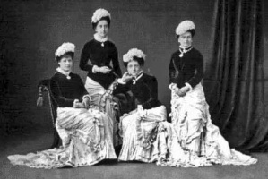 A portrait of four sisters by Ernest Baudoux