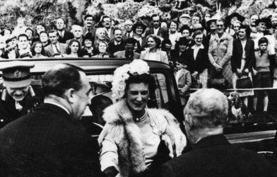 Greeted by the Bailiff, Sir Alexander Coutanche