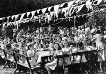 A celebration street party for the children of Columbus Street