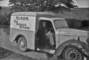 Huson's butcher's van during the Occupation