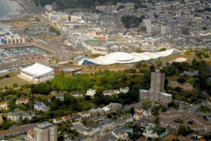 An aerial view of the Fort, now a leisure centre