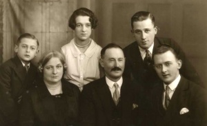 Edward Jean (1877-1948), his wife Mabel Harriet, nee Le Maistre, and their four surviving children, Horace John, Archibald Edward, Edward John and Mabel Irene