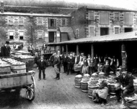 A potato merchant's store in 1903