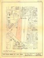 Plan of the car park. It was not, as some people believe, built on part of the adjoining cemetery, but on a separate field, which had been acquired by the Parish of St Helier from Caroline Charity Lempriere for £748 in 1859