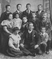Walter Albert Le Moignan (1875-1949) and his family. Walter was born in St John in 1875, the son of John Philip (1847-1894) and Matilda, nee Amy (1850-1940). He married Alice Torode (1876-1946) of Guernsey and they had five children