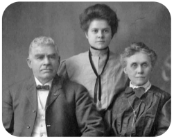 John Le Cornu and Lucinda, nee King, with Grace Nelle