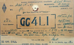 Herbert Edward Le Dain's 1947 radio ham card