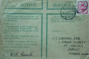 A letter home from a member of the family serving in Egypt at the beginning of World War Two