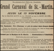 Advert for the parish carnival in 1924