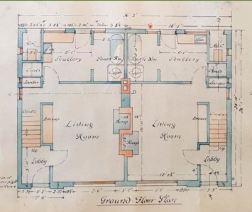 1934 plan of houses to replace the mill