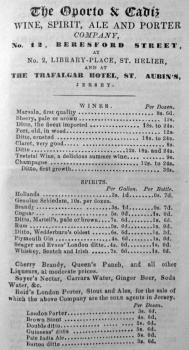 Oporto and Cadiz wines and spirits, 1850