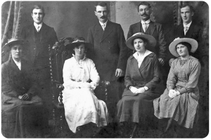 The children of Edward Gallie and Mary Ruth, nee Ledwich: Gladys Henrietta and her husband Frank Le Marquand; William Arthur and Gladys Edna, nee King; Maud Ruth and George Thomas Le Cocq; Edward Herbert and Lillian Nellie, nee Joly
