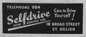 Self-drive cars for holidaymakers in 1945 at No 18