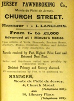 J Langlois ran a pawnbroking business in Church Street