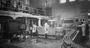 Bottling plant in St Peter's Valley, 1950s