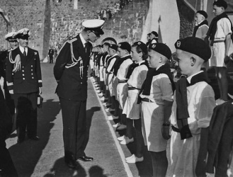 The Duke of Edinburgh with St Helier Yacht Club cadets