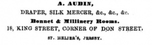 ... although this 1852 advert suggests that their time trading here was brief. Draper A Aubin would be in business here for nearly 40 years