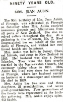 Newspaper report of the birthday