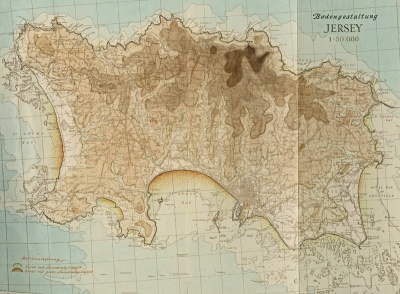 Three maps showing the island's topography ...