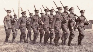 Walter John Le Quesne out of step marching with cadets