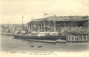Two steamers in the New Harbour below Fort Regent
