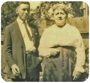 Helene Berthelot, nee Conboue, and her son Roland