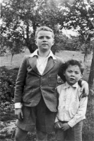 John Falle with cousin Barry Fossey