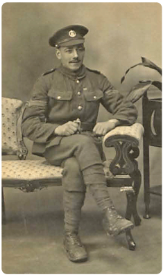 Corporal Jean (John) Veler, MM, of the Dorset regiment was born in St Lawrence in 1893, the son of French couple Pierre and Yvonne. He was one of four brothers to serve in the Army during the war. Honoured while on leave in Jersey in 1916, Corporal Veler received his medal and promotion to corporal for his bravery while serving with a tranch mortar battery. He escaped with his heavy weapon while wounded, after seeing all his comrades killed. He returned to the front, lost an arm in further combat in 1918, and was repatriated to Jersey where he died in hospital of influenza. His younger brother Peter was killed in action earlier in 1918 and another was captured as a PoW