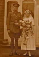 Henry George Kitts and Lily Kate Hobbs (1895-1975) on their wedding day in 1917