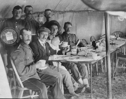 At a Militia camp in 1907