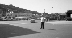 Point duty at the Weighbridge in summer uniform in the 1950s
