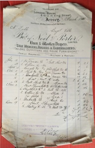 A 1904 bill submitted to the Falle family