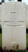 The grave of Great War casualty Harry Charles Robinson at Caberet Rouge British Cemetery, Pas de Calais
