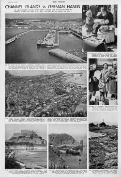 Aerial pictures of St Helier in 1940 and photographs of evacuees arriving in England Click here to view a larger page