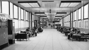 Departures lounge in the 1970s