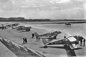 An airport on the beach