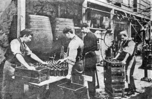 Bottling mineral water at de Faye's