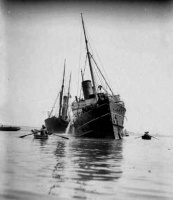Francis Foot photograph of attempt to refloat the vessel