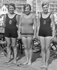 Swimwear in the 1930s - these three ladies were champion divers