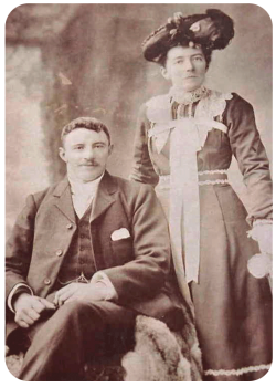Charles Nicholas Arthur (1873-1942) and his wife Florence, nee Allison (1872-1965). Charles emigrated to New Zealand where he met and married his wife
