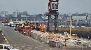 Albert Pier terminal demolition in 1990 - Picture by Mark Pulley