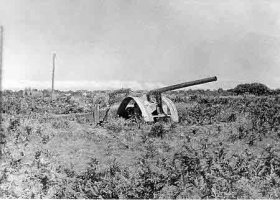 A French field gun in the Jersey countryside