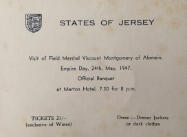 Menu for visit of Field Marshal Montgomery in 1947