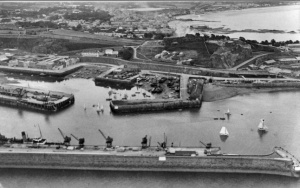 A post-WW2 aerial view